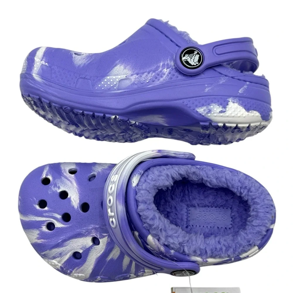 Crocs Baya Lined Marbled Clog (Toddler) Size C9